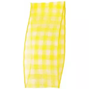 Sheer Gingham Ribbon Col: Golden Yellow 15mm & 25mm