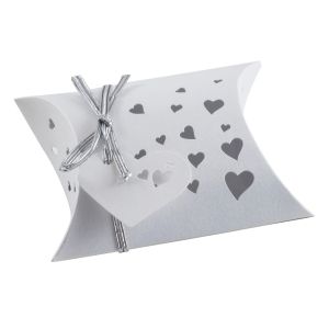Wedding Favour Box - Pillow Style In White x 5
