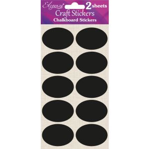 Oval Shaped Chalkboard Stickers 35mm x 20pcs