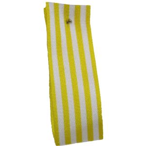 9mm x 25m Stripe Ribbon By Berisfords Ribbons Col: Yellow