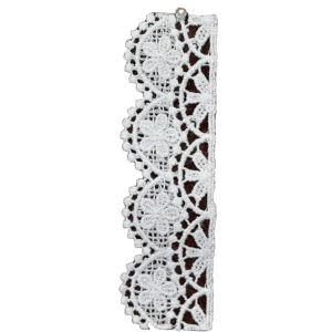 32mm Guipure Lace Ribbon in White 