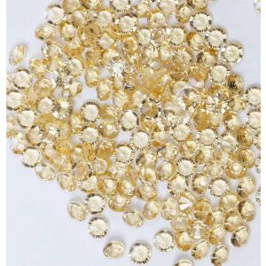 6mm Diamond Shaped Faceted Beads In Pale Gold