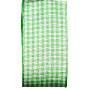 Gingham In Meadow Green By Berisfords Ribbons