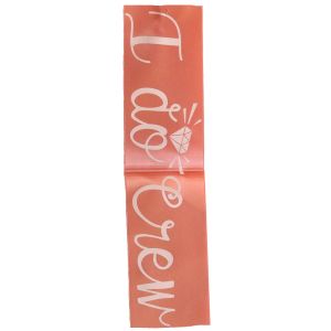Hen Party Sash Ribbon By Berisfords I Do Crew Satin Ribbon For DIY Wedding Bride Blush Pink 70mm x 1m