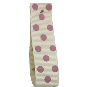 Polka Dot Grosgrain Ribbon 15mm Col: 5