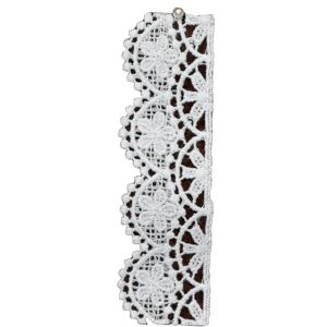 32mm Guipure Lace Ribbon in White 