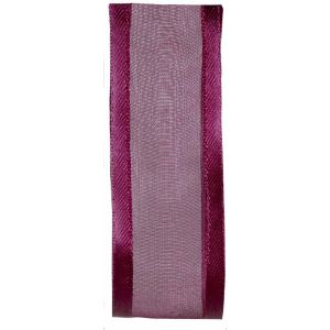 25mm raspberry satin edged ribbon