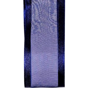 40mm Navy Blue Satin Edged Sheer Ribbon