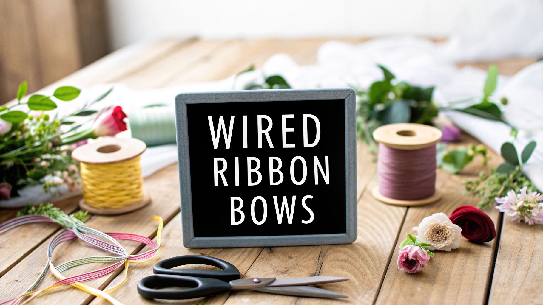Making Wired Ribbon Bows