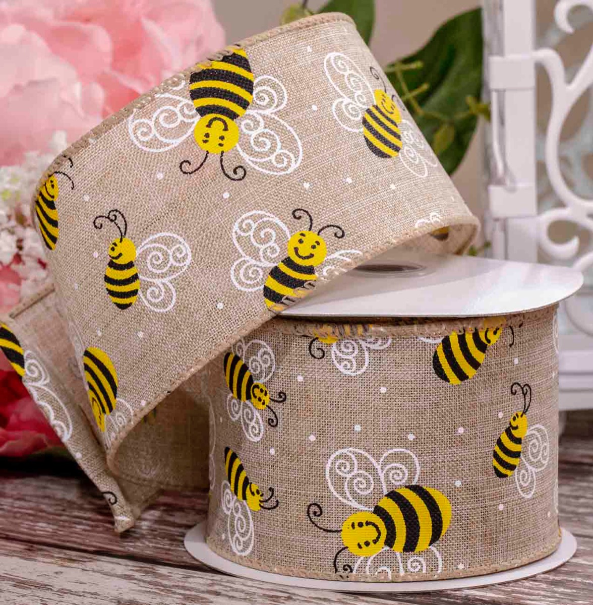 Bee_Ribbon_On_Natural_Llloking_Background