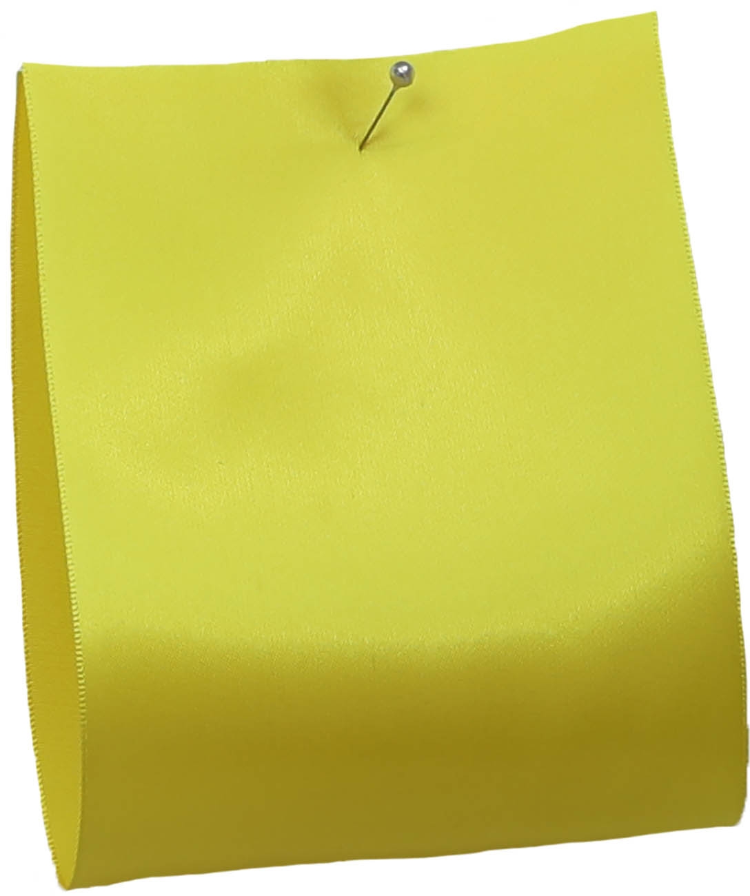 100mm wide satin ribbon in yellow