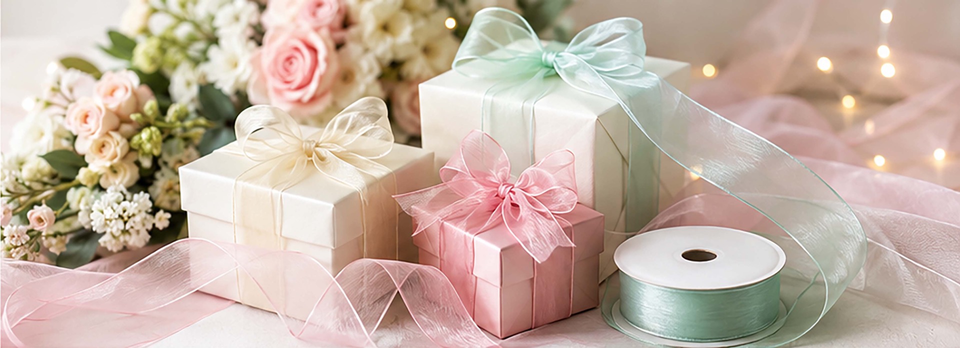 Image of assorted Organza and Sheer Ribbon